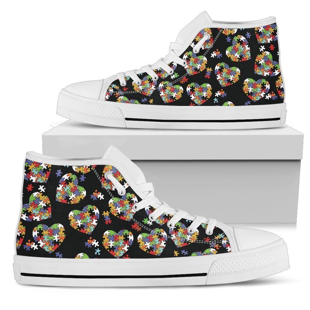 Autism Shoes-Shoes-6teenth Outlet-Womens High Top - White - Autism Shoes-US5.5 (EU36)-Vibe Cosy™