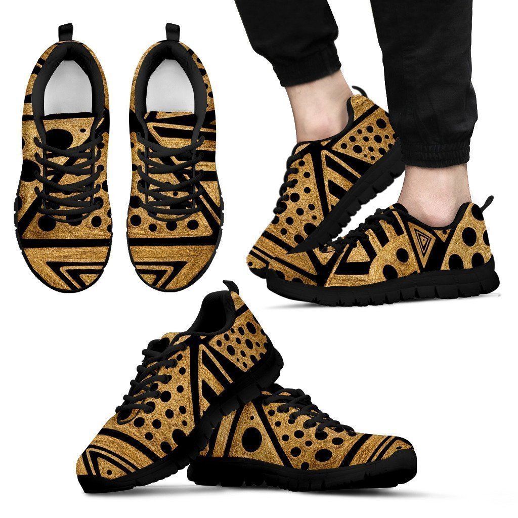 Black and gold men's Sneakers-6teenth World™-Men's Sneakers-US5 (EU38)-Vibe Cosy™