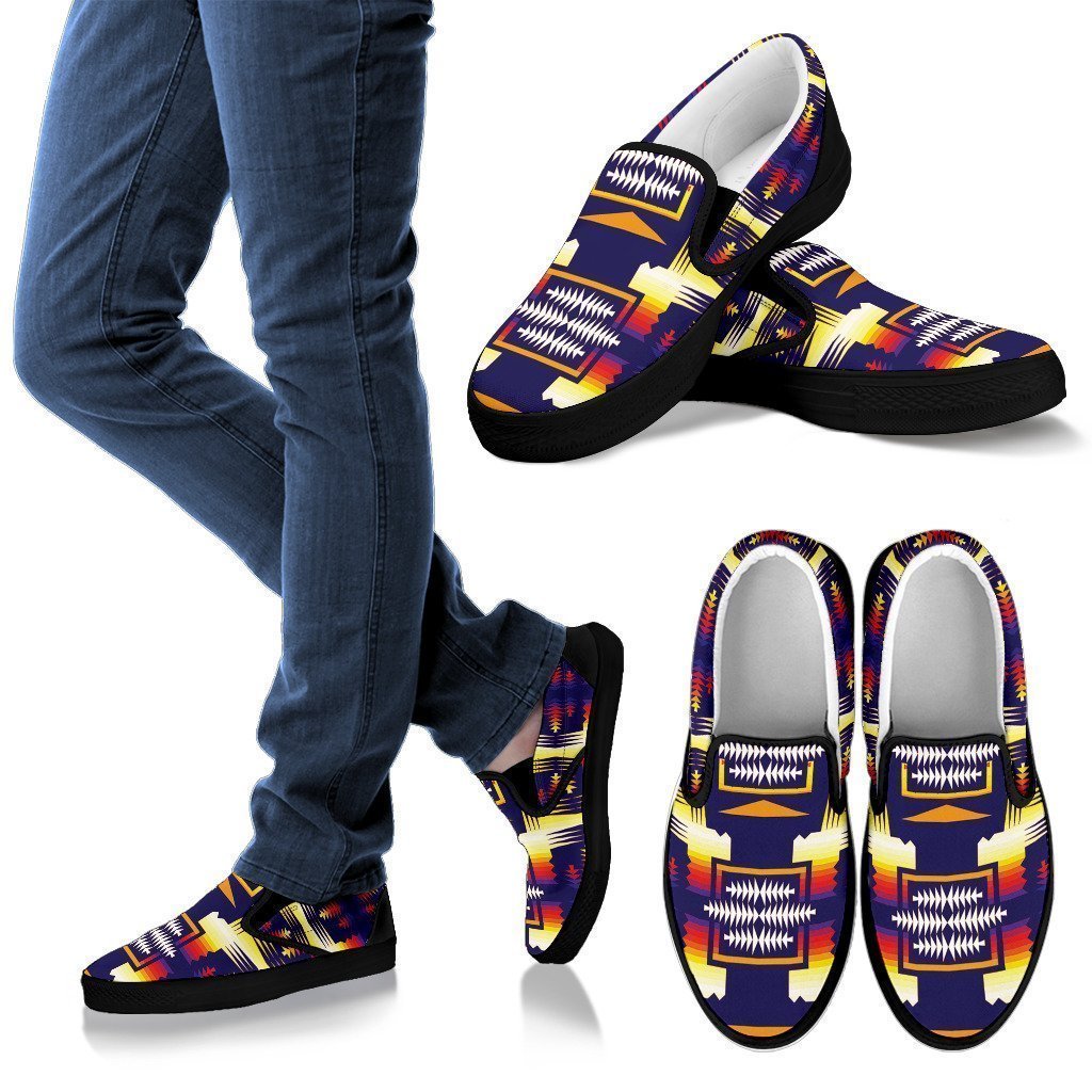 Southwest Rainbow Sage Men's Sopo Slip ons-6teenth World™-Kid's Sneakers-US8 (EU40)-Vibe Cosy™