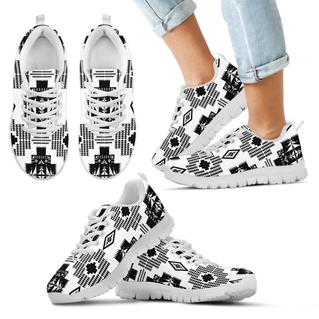 Seven Tribes White and Black Sopo Kid's Sneakers White Sole-6teenth World™-Kid's Sneakers-11 CHILD (EU28)-Vibe Cosy™