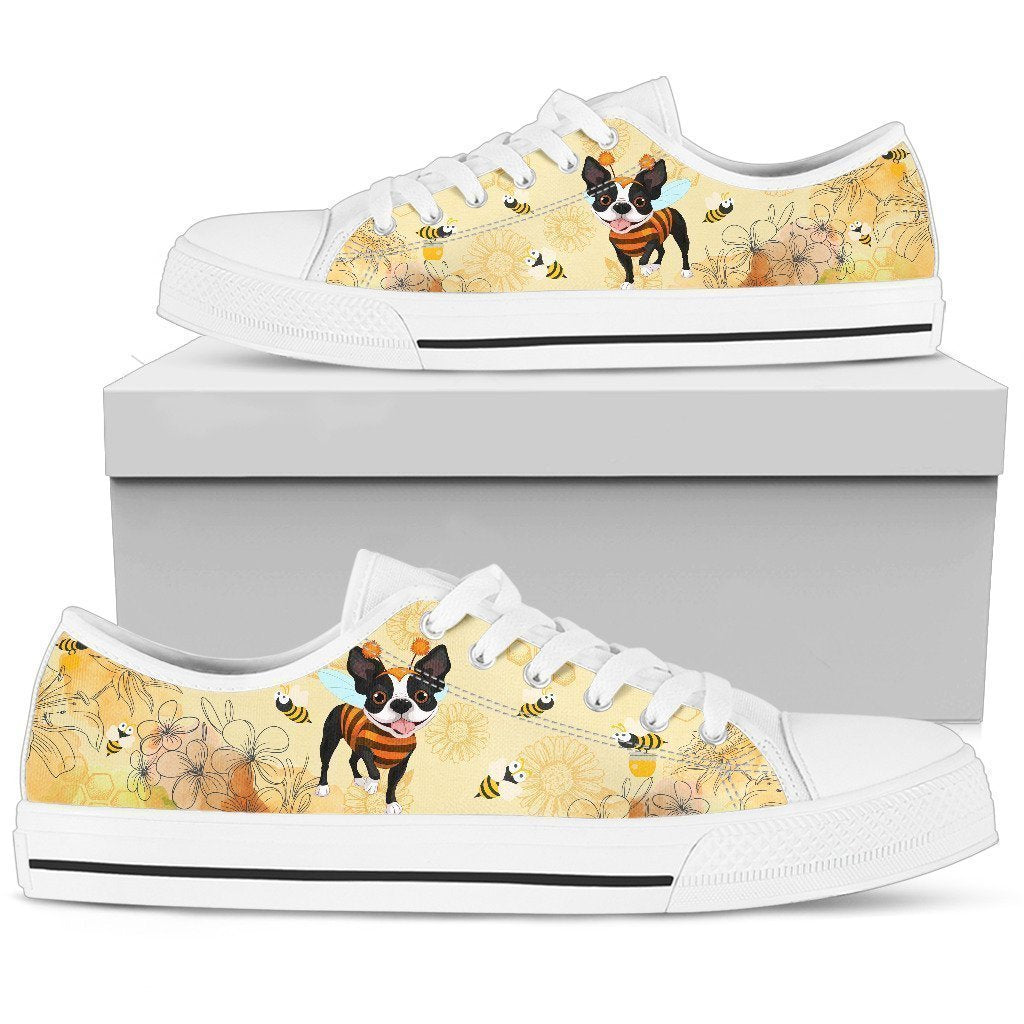 Boston terrier Women's Low Top Shoe-6teenth World™-Women's Low Top Shoe-US5.5 (EU36)-Vibe Cosy™