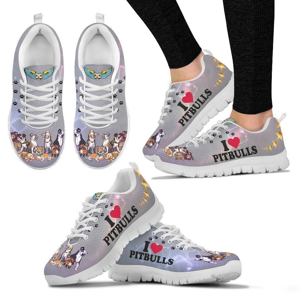 I love pitbull Women's Sneakers-6teenth World™-Women's Sneakers-US5 (EU35)-Vibe Cosy™