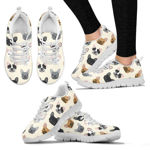 Bulldogs white Women's Sneakers-6teenth World™-Women's Sneakers-US5 (EU35)-Vibe Cosy™