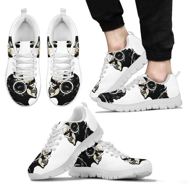 Skull Shoes-Shoes-6teenth Outlet-Men's Sneakers - White - Skull Shoes-US5 (EU38)-Vibe Cosy™