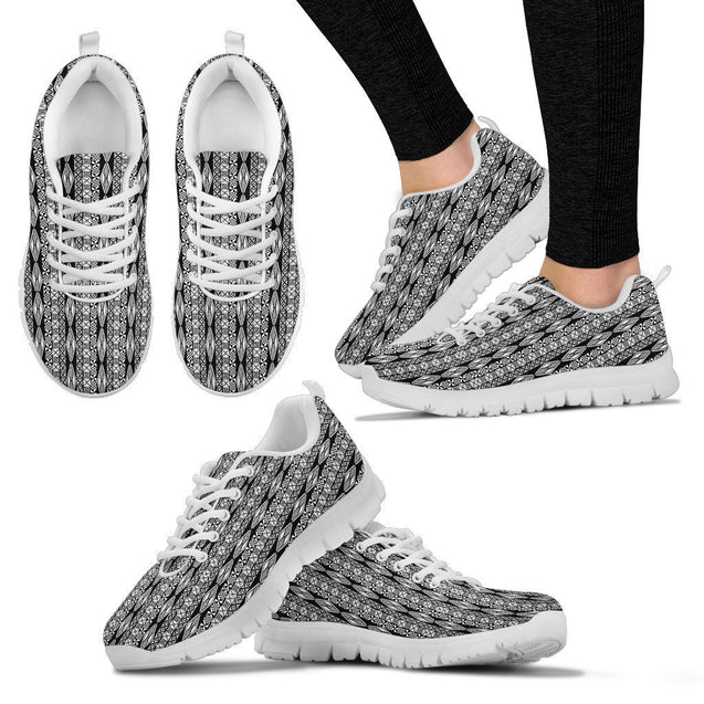 Poly Tribal Sneakers 04 - AH - J9-SNEAKERS-Alohawaii-Women's Sneakers-US5 (EU35)-White-Vibe Cosy™