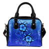 Turtle And Hibiscus Shoulder Handbag 03 - AH-SHOULDER HANDBAGS-Alohawaii-Shoulder Handbag-Black-PU leather-Vibe Cosy™