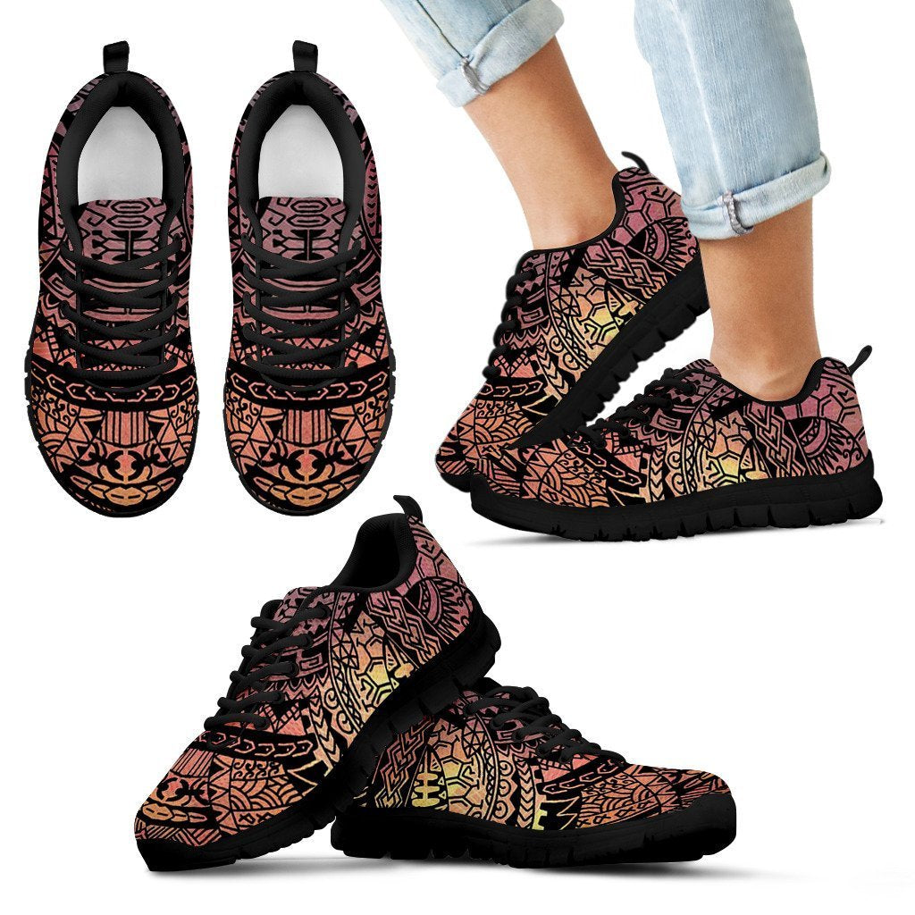 Poly Tribal Sneakers 07 - AH - J9-SNEAKERS-Alohawaii-Kid's Sneakers-11 CHILD (EU28)-Black-Vibe Cosy™