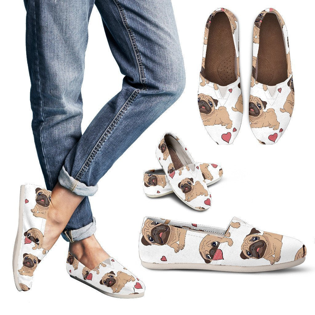 Pug Love Women's Casual Shoes-6teenth World™-Women's Casual Shoes-US6 (EU36)-Vibe Cosy™