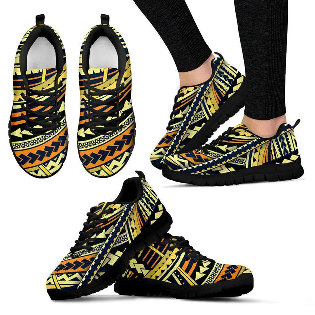 Poly Tribal Sneakers 15 - AH - J9-SNEAKERS-Alohawaii-Women's Sneakers-US5 (EU35)-Black-Vibe Cosy™