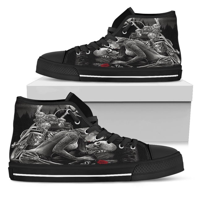 Ride to Die Women's High Top Shoe-6teenth Outlet-Womens High Top - Black - Ride to Die Women's High Top Shoe black-US5.5 (EU36)-Vibe Cosy™