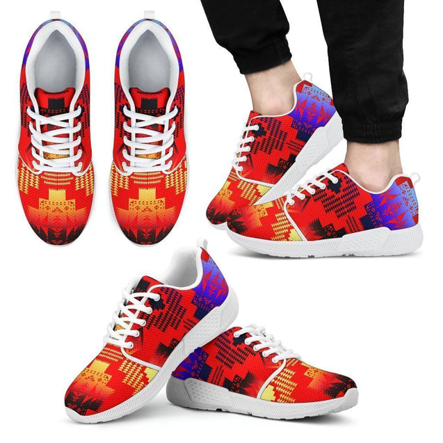 Seven Tribes Double Horizon Red Sopo Athletic Sneakers White Sole-6teenth World™-Men's Athletic Sneakers-US5 (EU38)-Vibe Cosy™