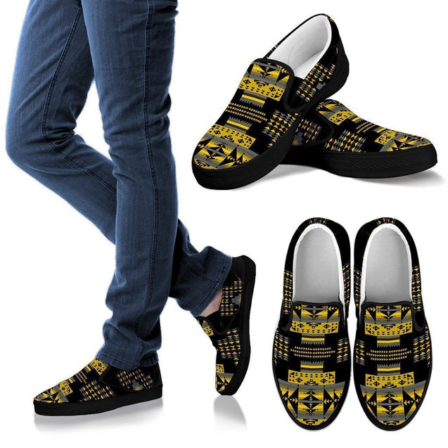 Seven Tribes Yellow Ocre Men's Slip Ons-6teenth World™-Kid's Sneakers-US8 (EU40)-Vibe Cosy™
