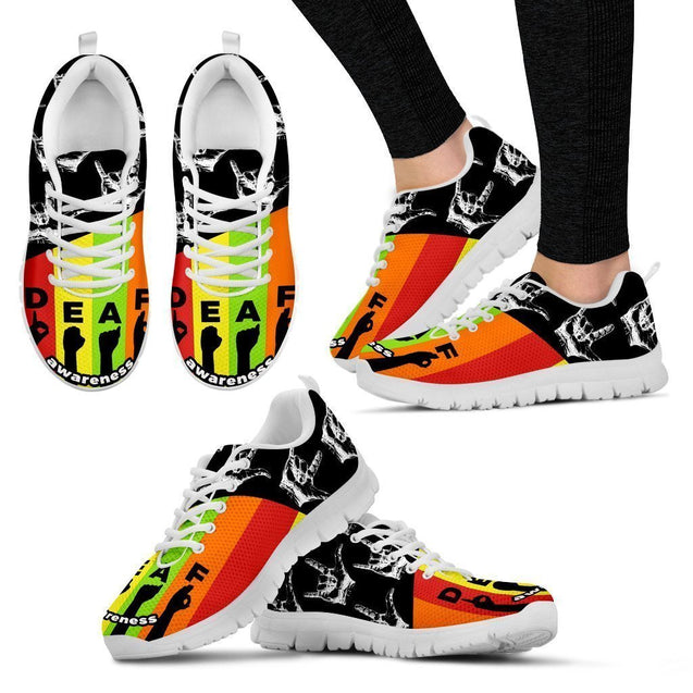 ASL Awareness (White) Women's Sneakers-6teenth World™-Women's Sneakers-US5 (EU35)-Vibe Cosy™