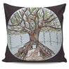 Akruti Artz Buddha Under Tree Pillow Cover-Amaze Style™-Akruti Artz Buddha Under Tree Pillow Cover-Vibe Cosy™