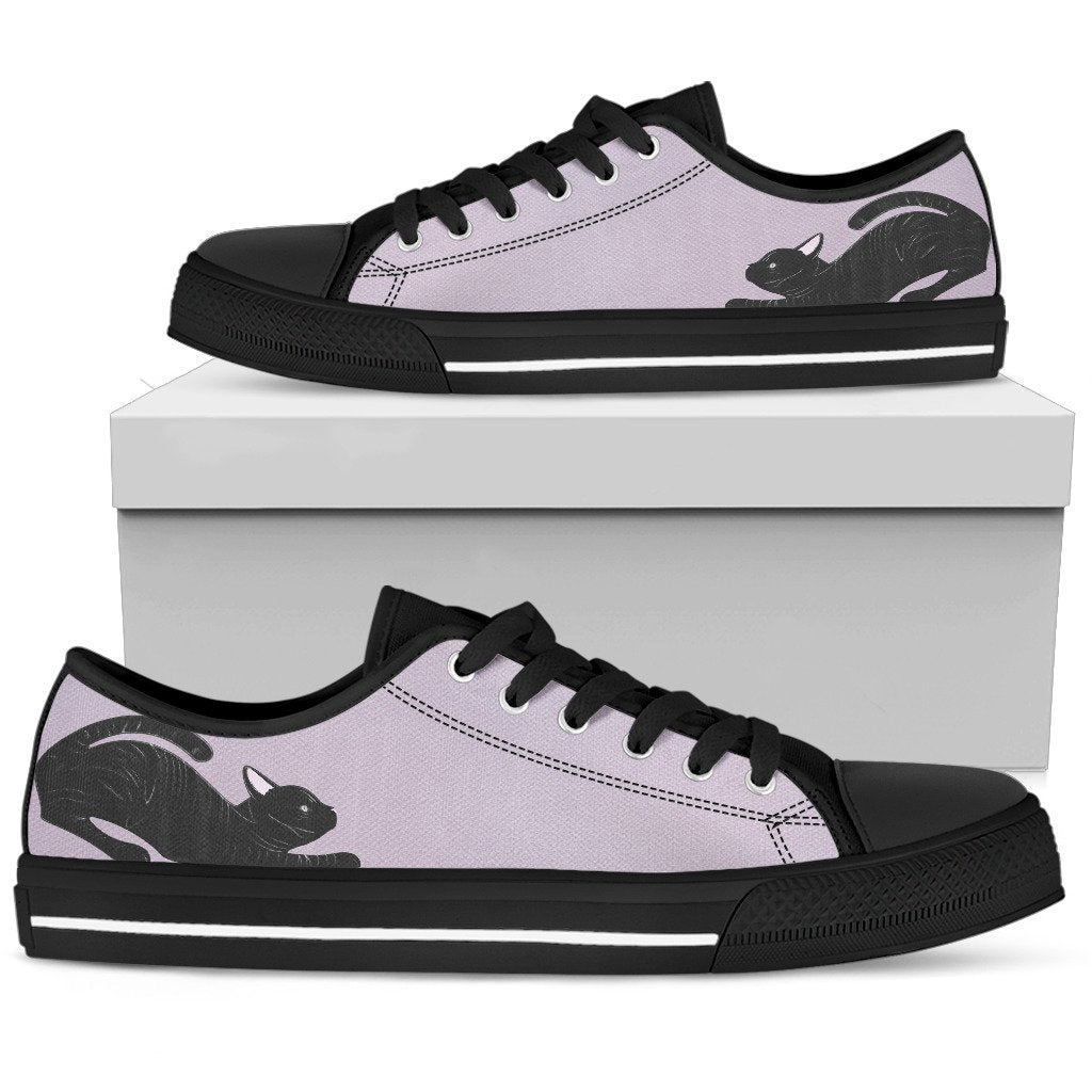 Cat Purple Women's Low Top Shoe-6teenth World™-Women's Low Top Shoe-US5.5 (EU36)-Vibe Cosy™