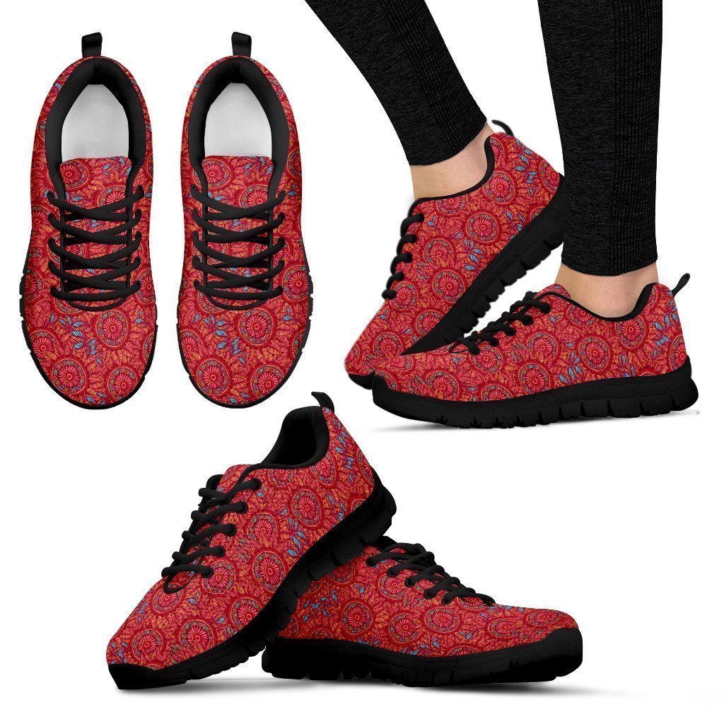 Red pattern Women's Sneakers-6teenth World™-Women's Sneakers-US5 (EU35)-Vibe Cosy™