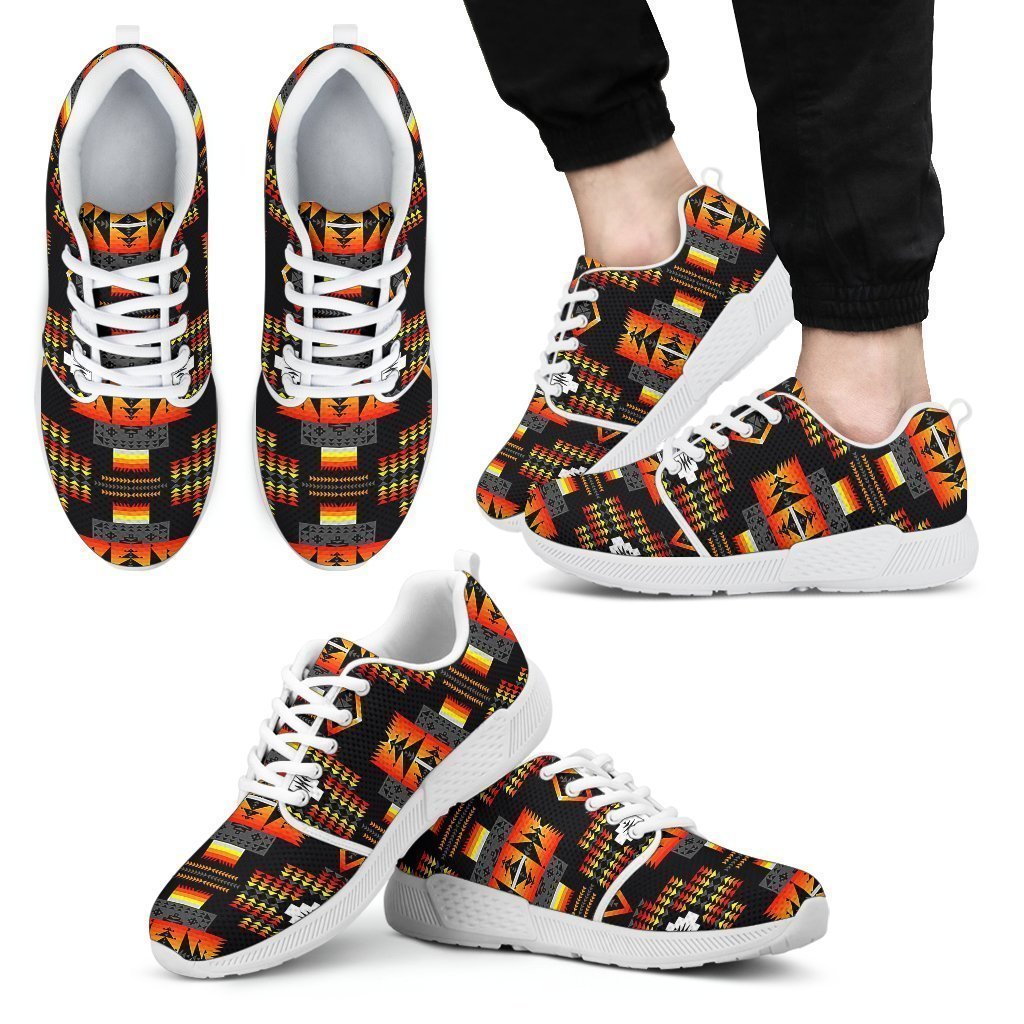 Seven Tribes Black Sopo Men's Athletic Sneakers White Sole-6teenth World™-Men's Athletic Sneakers-US5 (EU38)-Vibe Cosy™