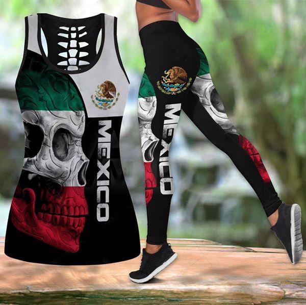 Mexican Skull Combo Legging + Tank Limited by SUN SU230601