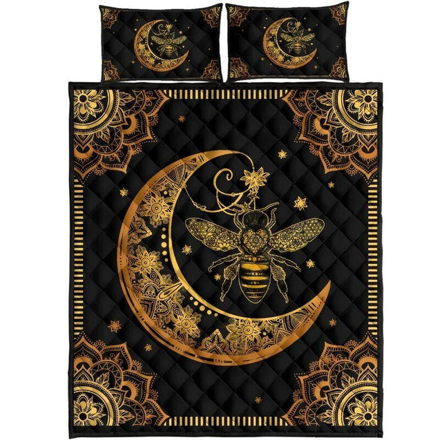 Bee Mandala Quilt Bedding TA27042004-Quilt-TA-Queen-Vibe Cosy™