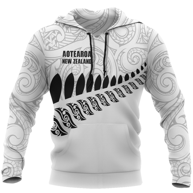 New Zealand Aotearoa Pullover Hoodie White Ver NVD-Apparel-Dung Van-Hoodie-S-Vibe Cosy™