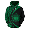 Samoa Polynesian Hoodie - Circle Style Green Color-ALL OVER PRINT HOODIES (P)-Phaethon-Hoodie-S-Vibe Cosy™