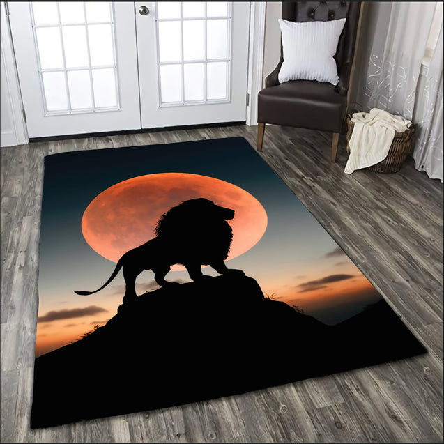 Lion in Sunset Combo Rug