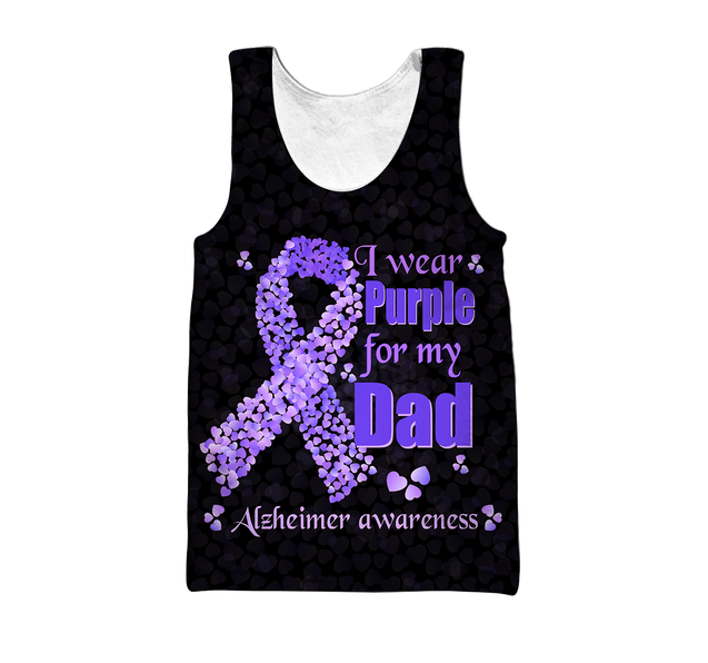 Dad Alzheimer Awareness 3D All Over Printed Shirts For Men and Women HHT06082001