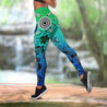 Aboriginal Indigenous Turtle Dot Painting Art Legging + Hollow Tank Combo