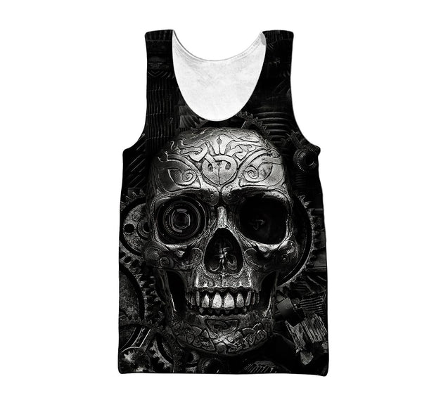 Mechanic Skull 3D All Over Printed Hoodie For Men and Women TN17092001