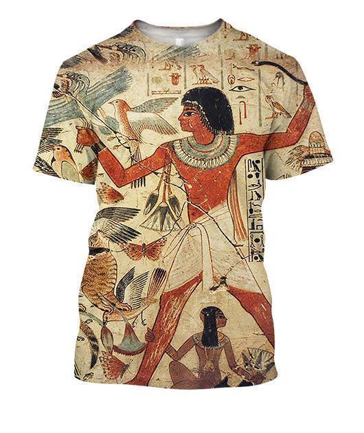 All Over Printed Ancient Egyptian Words-Apparel-HbArts-T-Shirt-S-Vibe Cosy™
