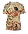All Over Printed Ancient Egyptian Words-Apparel-HbArts-T-Shirt-S-Vibe Cosy™