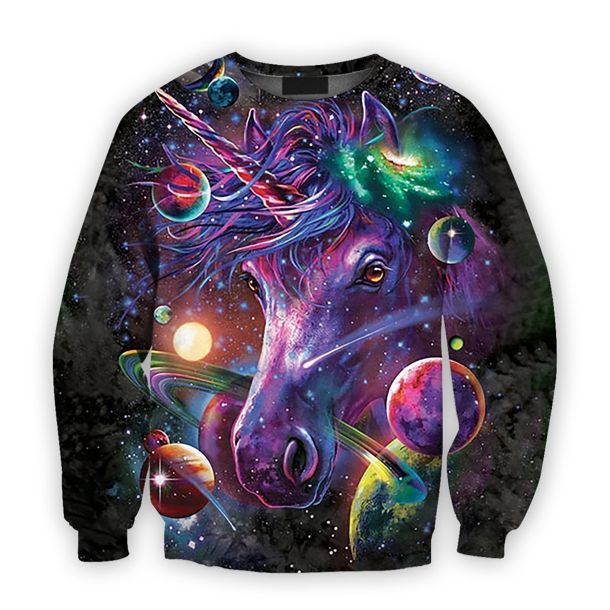 3D all over print galaxy unicorn-Apparel-HbArts-Sweatshirt-S-Vibe Cosy™