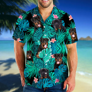 Rottweiler Hibiscus Tropical Hawaii Shirt HAC240703-Apparel-HG-HAWAII SHIRT-S-Vibe Cosy™