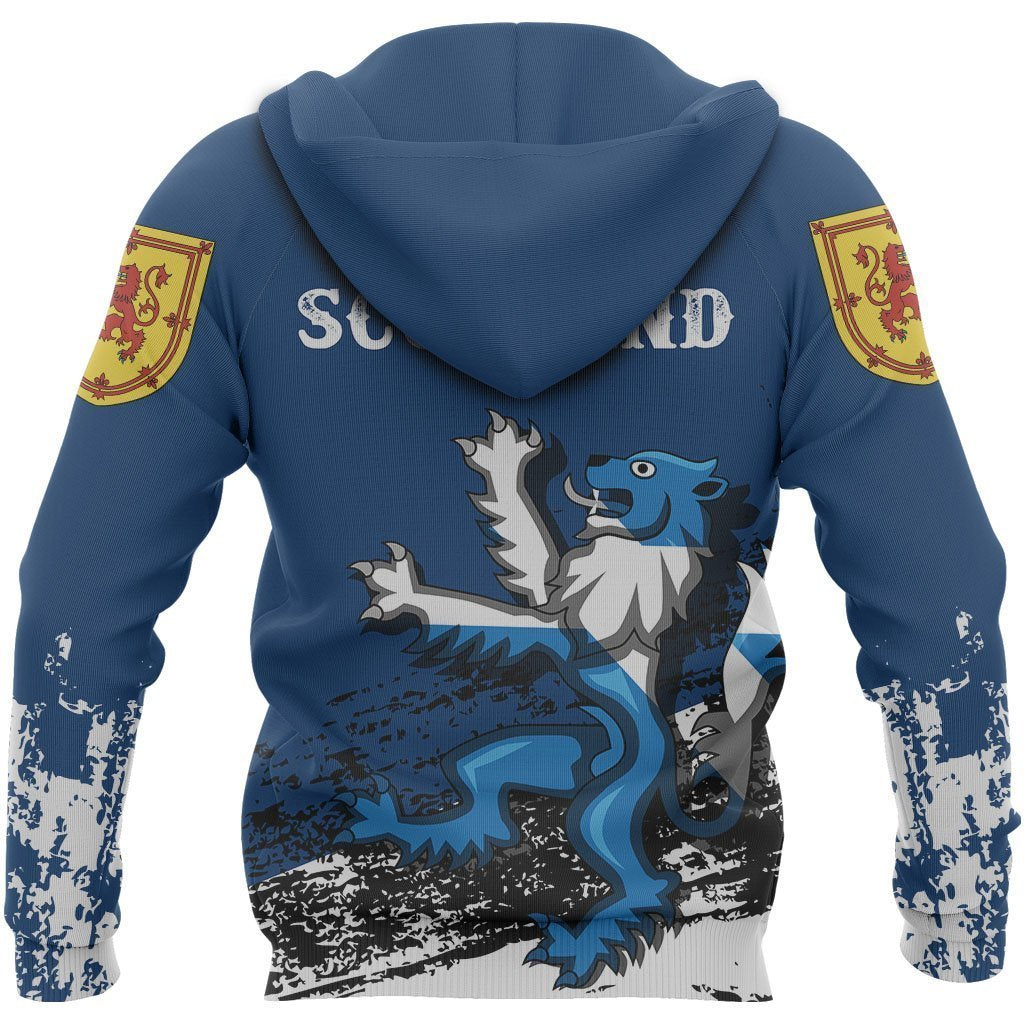Rampant Lion of The Royal Arms of Scotland Hoodie NNK 1500-Apparel-PL8386-Zip Hoodie-S-Vibe Cosy™