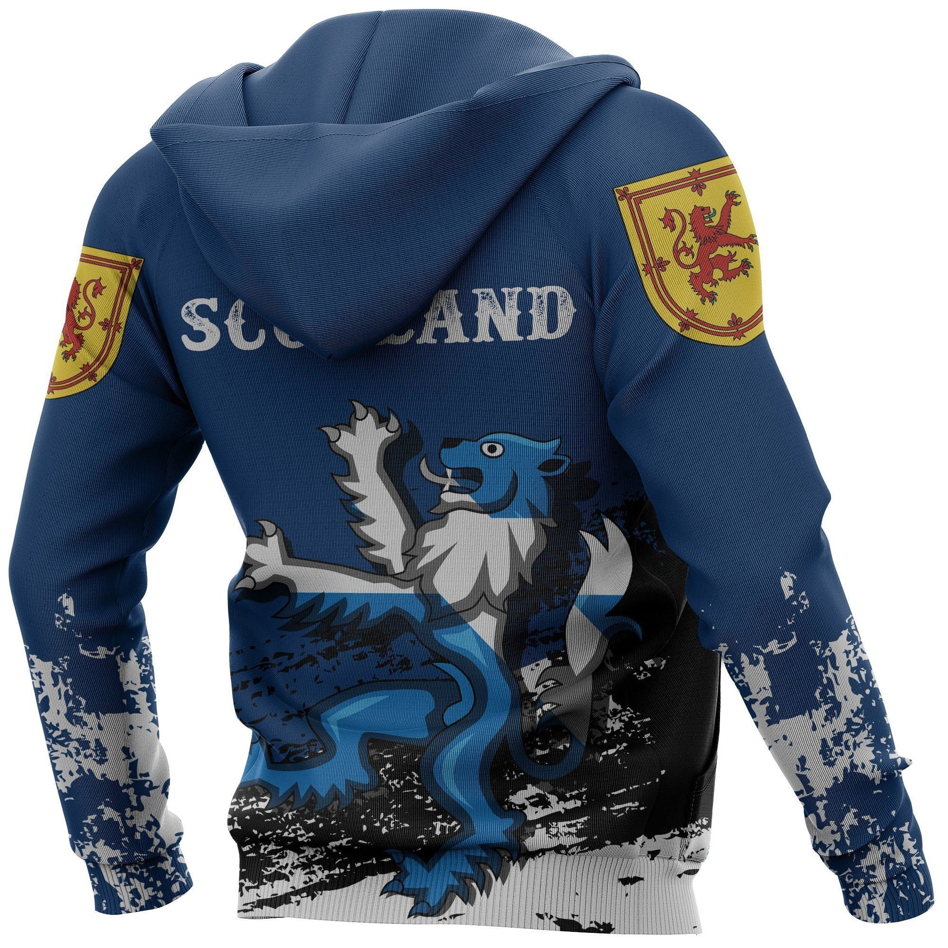 Rampant Lion of The Royal Arms of Scotland Hoodie NNK 1500-Apparel-PL8386-Zip Hoodie-S-Vibe Cosy™