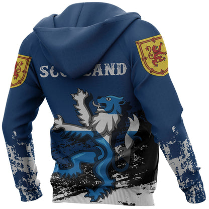 Rampant Lion of The Royal Arms of Scotland Hoodie NNK 1500-Apparel-PL8386-Zip Hoodie-S-Vibe Cosy™