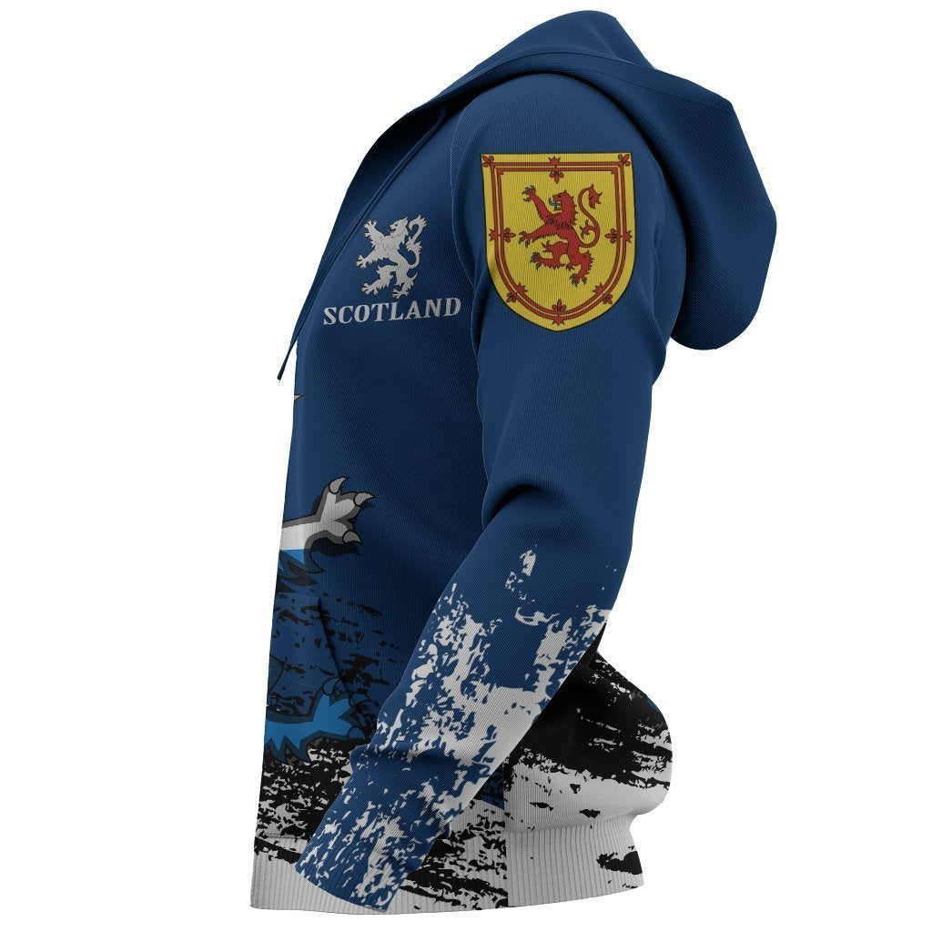 Rampant Lion of The Royal Arms of Scotland Hoodie NNK 1500-Apparel-PL8386-Zip Hoodie-S-Vibe Cosy™