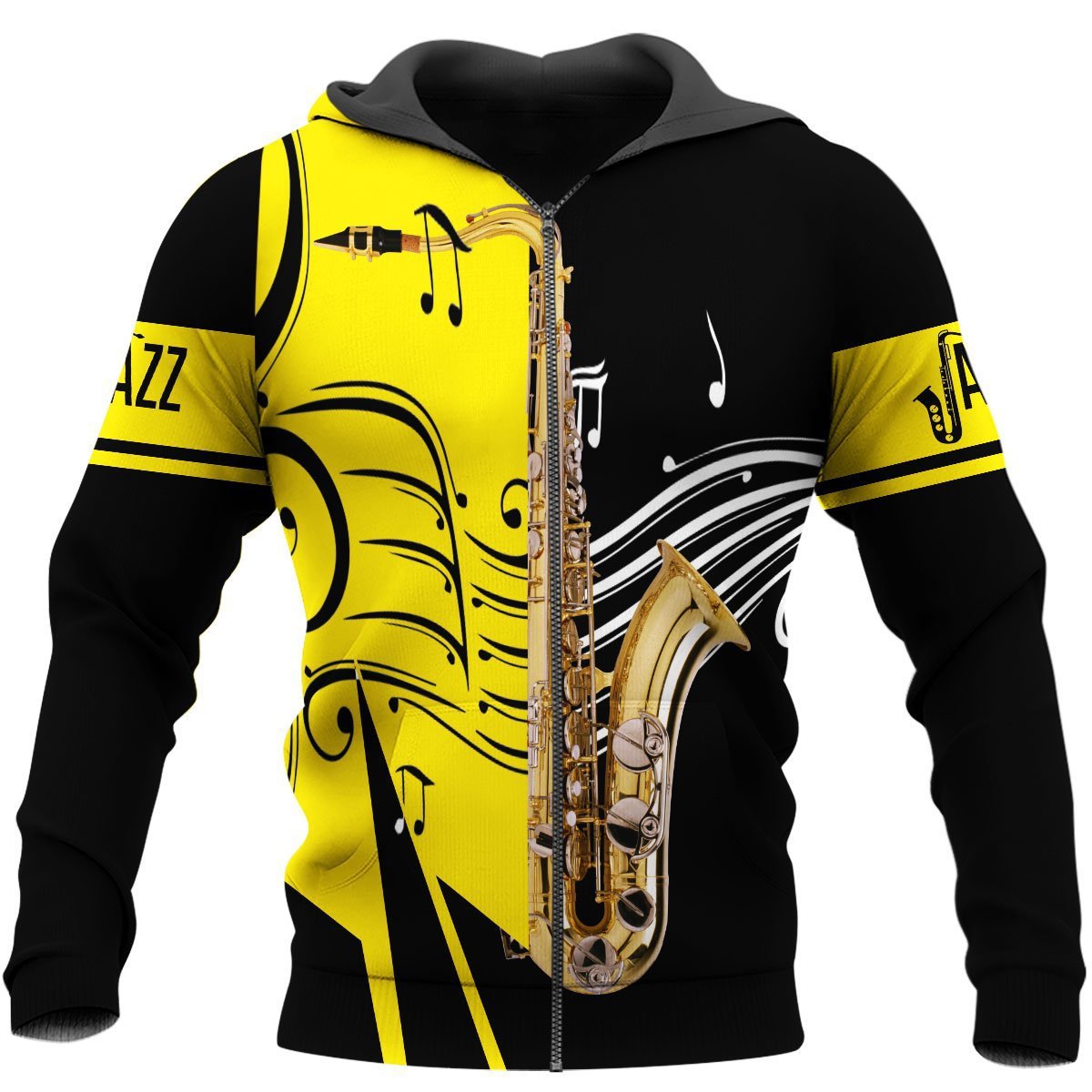 Saxophone music 3d hoodie shirt for men and women HG1142-Apparel-HG-Zip hoodie-S-Vibe Cosy™