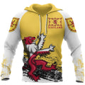 Rampant Lion of The Royal Arms of Scotland Hoodie Yellow NNK 1501-Apparel-PL8386-Hoodie-S-Vibe Cosy™