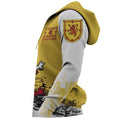 Rampant Lion of The Royal Arms of Scotland Hoodie Yellow NNK 1501-Apparel-PL8386-Zip Hoodie-S-Vibe Cosy™