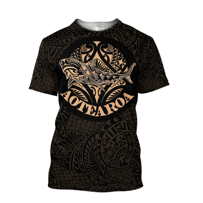 Maori shark tattoo 3d all over printed shirt and short for man and women HHT17072001-Apparel-PL8386-T-shirt-S-Vibe Cosy™