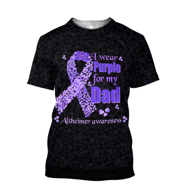 Dad Alzheimer Awareness 3D All Over Printed Shirts For Men and Women HHT06082001