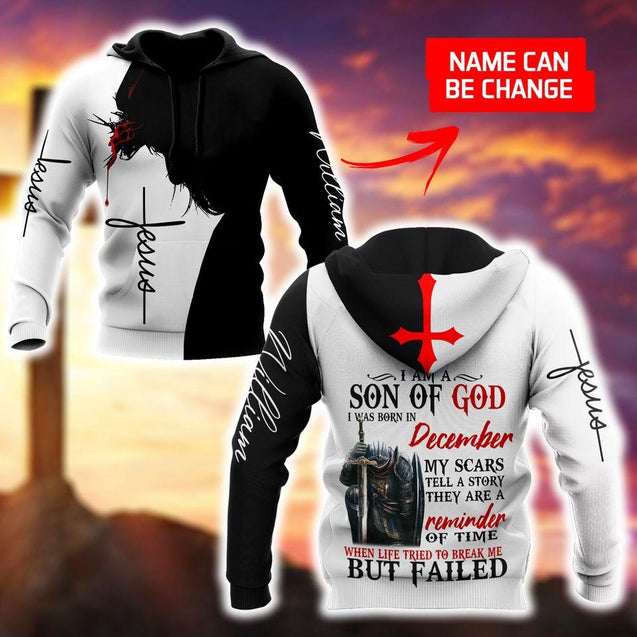 December Man- I Am A Child Of God I Was Born In December 3D All Over Printed Shirts For Men and Women TA10032005S12