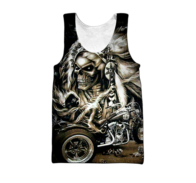 Skull Motorbike Boomber Jacket 3D All Over Printed Shirts For Men HHT21072006-LAM-Apparel-LAM-Tank Top-S-Vibe Cosy™