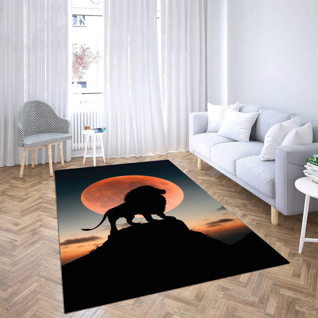 Lion in Sunset Combo Rug