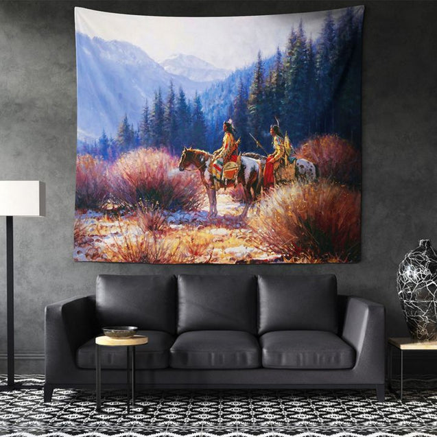 Native American 3D All Over Printed Tapestry