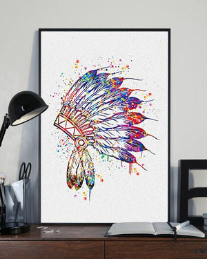 Native American 3D All Over Printed Canvas Poster