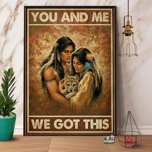 Native American 3D All Over Printed Canvas Poster