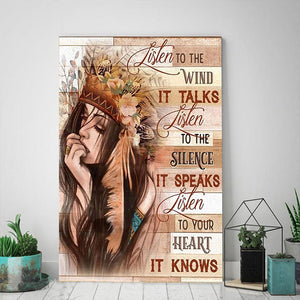 Native American 3D All Over Printed Canvas Poster