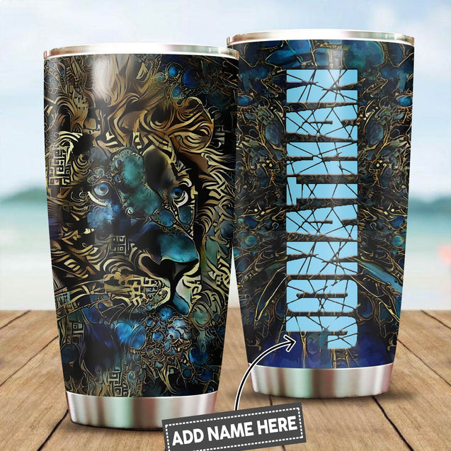 Custom Name Lion Tumbler